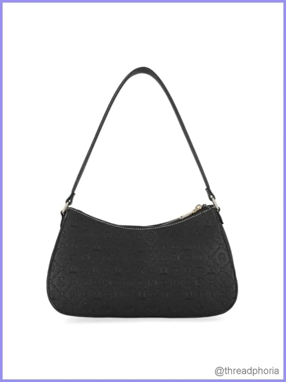 Vegan Leather Hobo Shoulder Bag Large Zipper Closure Purse